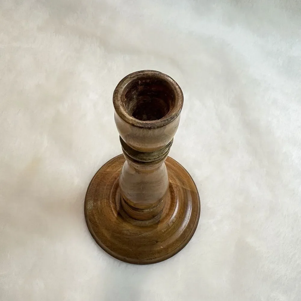 Wooden perfect candlestick
